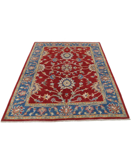 Ziegler 5' 1" X 6' 6" Hand Knotted Wool Rug 5' 1" X 6' 6" (155 X 198) / Red / Wool