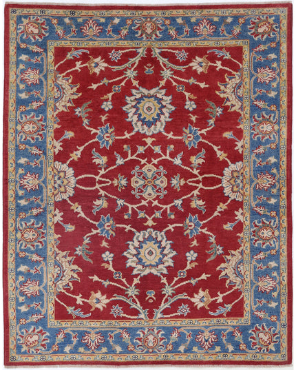Ziegler 5' 1" X 6' 6" Hand Knotted Wool Rug 5' 1" X 6' 6" (155 X 198) / Red / Wool