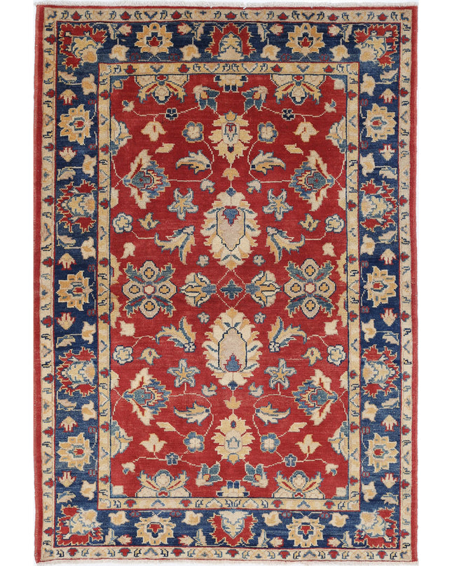 Ziegler 3' 11" X 6' 6" Hand Knotted Wool Rug 3' 11" X 6' 6" (119 X 198) / Red / Wool