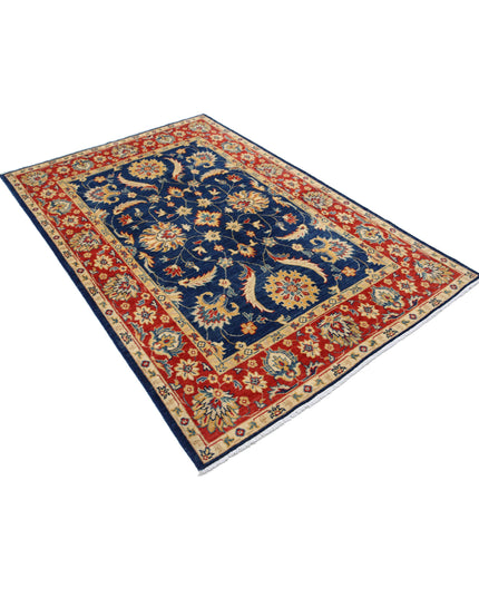 Ziegler 4' 9" X 7' 1" Hand Knotted Wool Rug 4' 9" X 7' 1" (145 X 216) / Blue / Wool