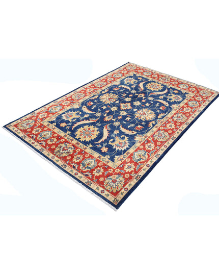 Ziegler 4' 9" X 7' 1" Hand Knotted Wool Rug 4' 9" X 7' 1" (145 X 216) / Blue / Wool