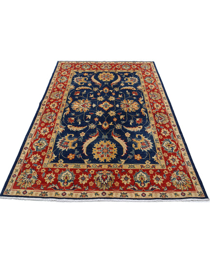 Ziegler 4' 9" X 7' 1" Hand Knotted Wool Rug 4' 9" X 7' 1" (145 X 216) / Blue / Wool
