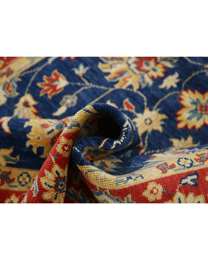 Ziegler 4' 9" X 7' 1" Hand Knotted Wool Rug 4' 9" X 7' 1" (145 X 216) / Blue / Wool
