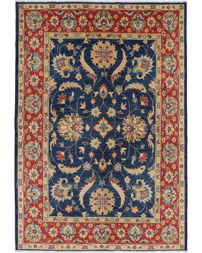 Ziegler 4' 9" X 7' 1" Hand Knotted Wool Rug 4' 9" X 7' 1" (145 X 216) / Blue / Wool