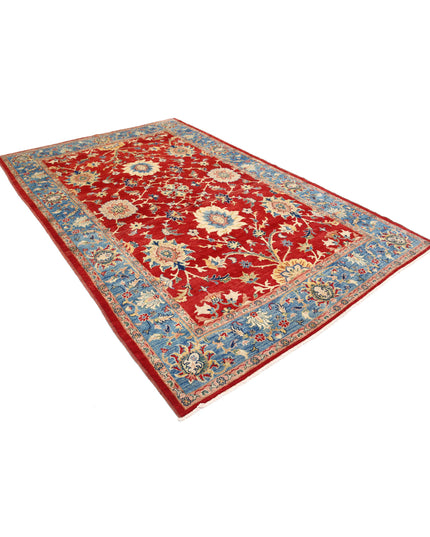 Ziegler 6' 6" X 9' 8" Hand Knotted Wool Rug 6' 6" X 9' 8" (198 X 295) / Red / Wool