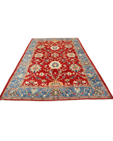 Ziegler 6' 6" X 9' 8" Hand Knotted Wool Rug 6' 6" X 9' 8" (198 X 295) / Red / Wool