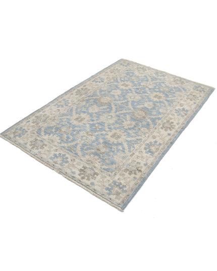 Ziegler 3' 11" X 5' 10" Hand Knotted Wool Rug 3' 11" X 5' 10" (119 X 178) / Blue / Wool