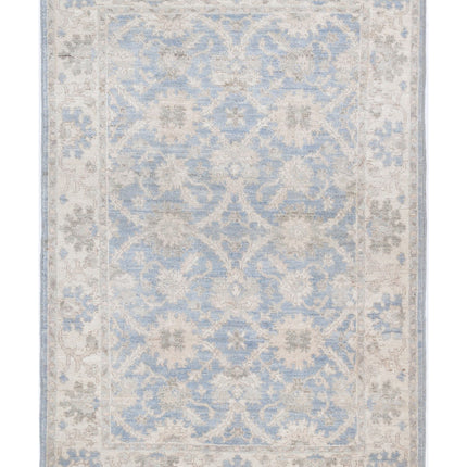 Ziegler 3' 11" X 5' 10" Hand Knotted Wool Rug 3' 11" X 5' 10" (119 X 178) / Blue / Wool