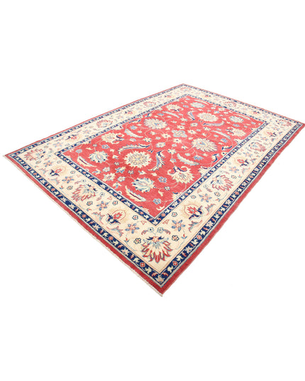 Ziegler 6' 6" X 9' 8" Hand Knotted Wool Rug 6' 6" X 9' 8" (198 X 295) / Red / Wool