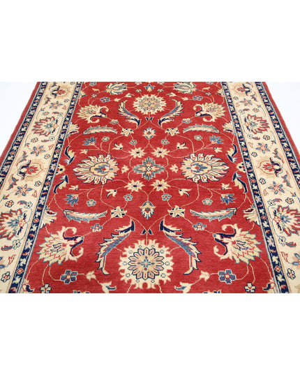 Ziegler 6' 6" X 9' 8" Hand Knotted Wool Rug 6' 6" X 9' 8" (198 X 295) / Red / Wool
