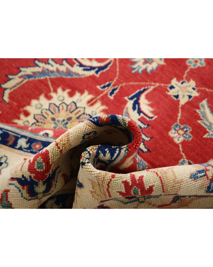 Ziegler 6' 6" X 9' 8" Hand Knotted Wool Rug 6' 6" X 9' 8" (198 X 295) / Red / Wool