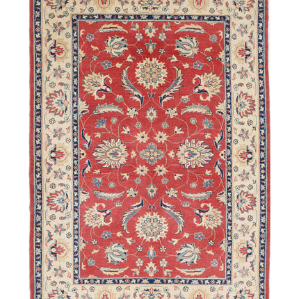 Ziegler 6' 6" X 9' 8" Hand Knotted Wool Rug 6' 6" X 9' 8" (198 X 295) / Red / Wool