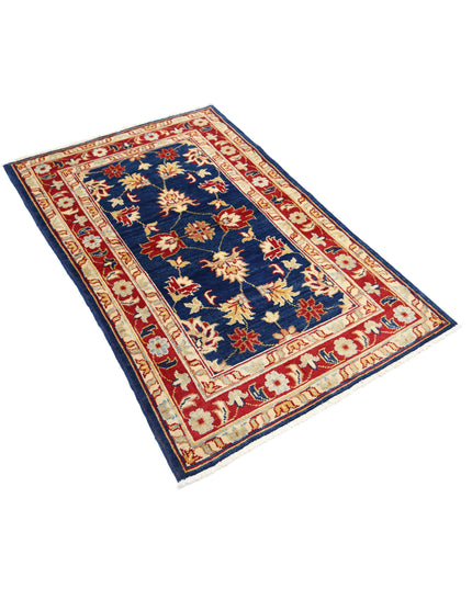 Ziegler 3' 0" X 4' 9" Hand Knotted Wool Rug 3' 0" X 4' 9" (91 X 145) / Blue / Wool