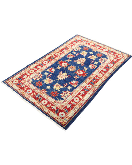 Ziegler 3' 0" X 4' 9" Hand Knotted Wool Rug 3' 0" X 4' 9" (91 X 145) / Blue / Wool