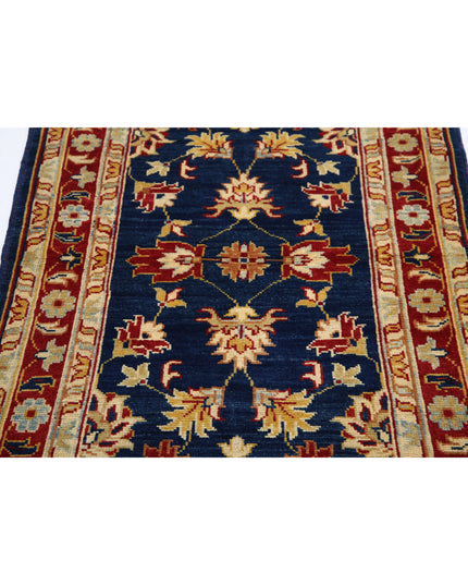 Ziegler 3' 0" X 4' 9" Hand Knotted Wool Rug 3' 0" X 4' 9" (91 X 145) / Blue / Wool