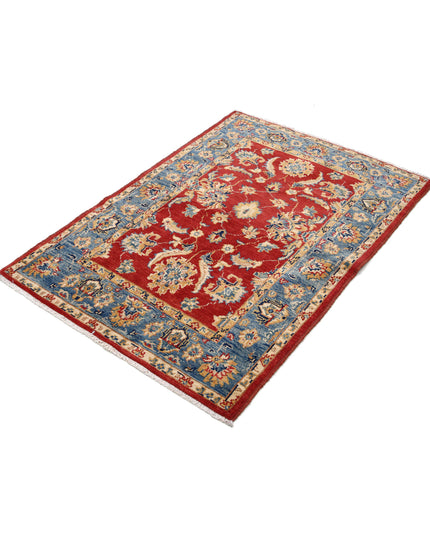Ziegler 3' 4" X 4' 9" Hand Knotted Wool Rug 3' 4" X 4' 9" (101 X 145) / Red / Wool