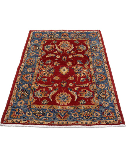 Ziegler 3' 4" X 4' 9" Hand Knotted Wool Rug 3' 4" X 4' 9" (101 X 145) / Red / Wool