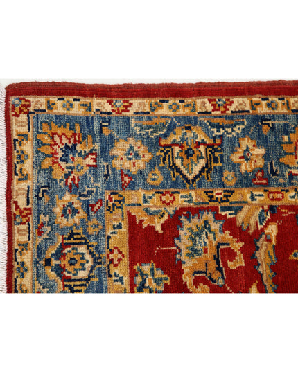 Ziegler 3' 4" X 4' 9" Hand Knotted Wool Rug 3' 4" X 4' 9" (101 X 145) / Red / Wool