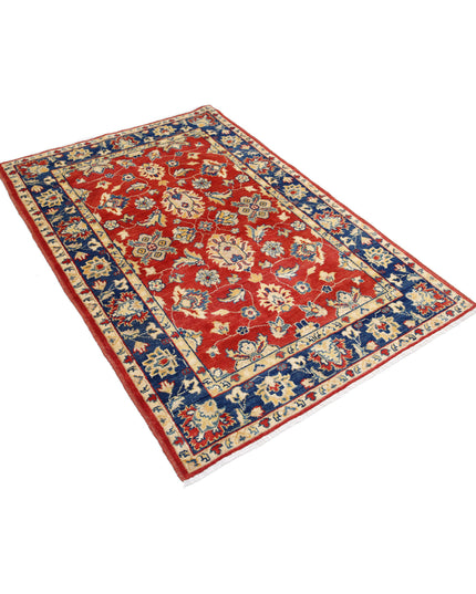 Ziegler 4' 0" X 5' 10" Hand Knotted Wool Rug 4' 0" X 5' 10" (122 X 178) / Red / Wool