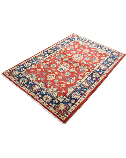 Ziegler 4' 0" X 5' 10" Hand Knotted Wool Rug 4' 0" X 5' 10" (122 X 178) / Red / Wool