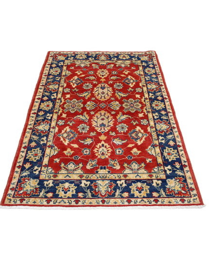 Ziegler 4' 0" X 5' 10" Hand Knotted Wool Rug 4' 0" X 5' 10" (122 X 178) / Red / Wool