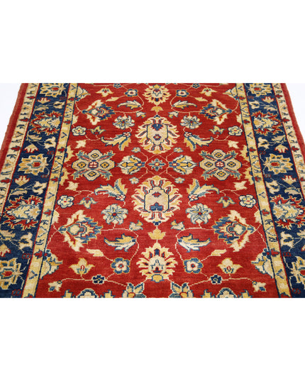 Ziegler 4' 0" X 5' 10" Hand Knotted Wool Rug 4' 0" X 5' 10" (122 X 178) / Red / Wool