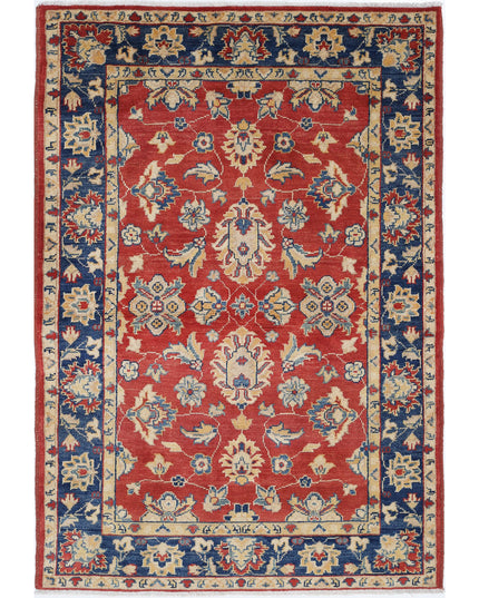 Ziegler 4' 0" X 5' 10" Hand Knotted Wool Rug 4' 0" X 5' 10" (122 X 178) / Red / Wool