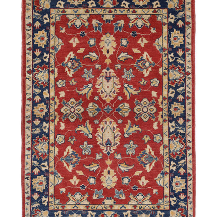 Ziegler 3' 10" X 5' 8" Hand Knotted Wool Rug 3' 10" X 5' 8" (117 X 173) / Red / Wool