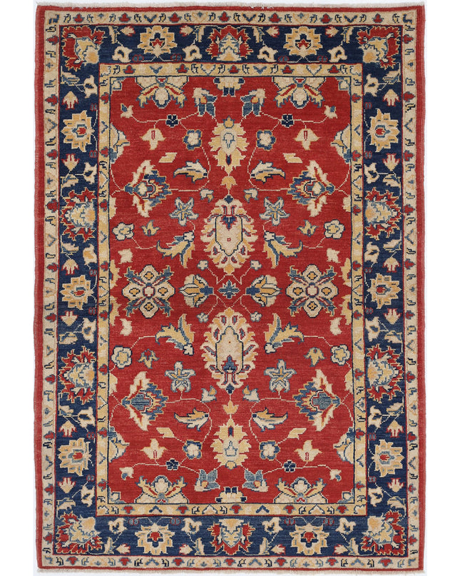Ziegler 3' 10" X 5' 8" Hand Knotted Wool Rug 3' 10" X 5' 8" (117 X 173) / Red / Wool