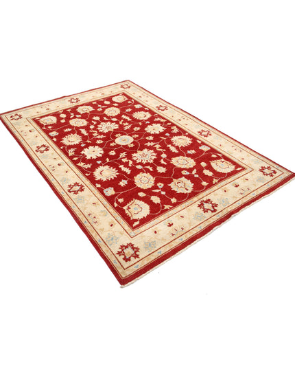 Ziegler 4' 11" X 7' 1" Hand Knotted Wool Rug 4' 11" X 7' 1" (150 X 216) / Red / Wool