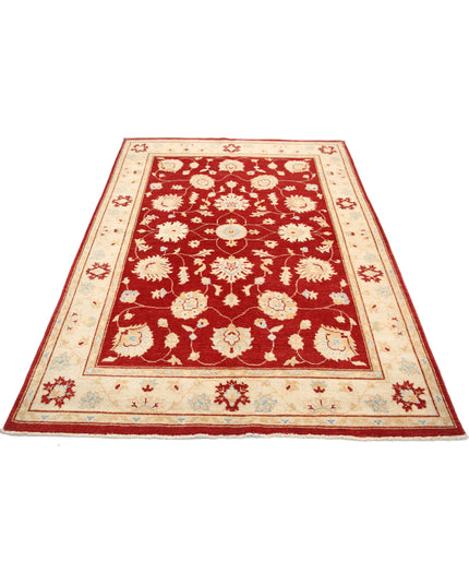 Ziegler 4' 11" X 7' 1" Hand Knotted Wool Rug 4' 11" X 7' 1" (150 X 216) / Red / Wool
