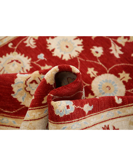 Ziegler 4' 11" X 7' 1" Hand Knotted Wool Rug 4' 11" X 7' 1" (150 X 216) / Red / Wool