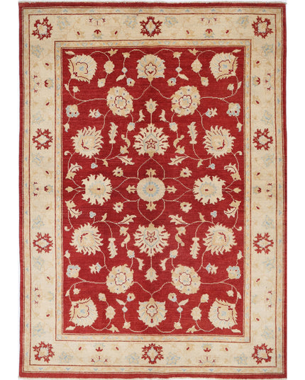 Ziegler 4' 11" X 7' 1" Hand Knotted Wool Rug 4' 11" X 7' 1" (150 X 216) / Red / Wool