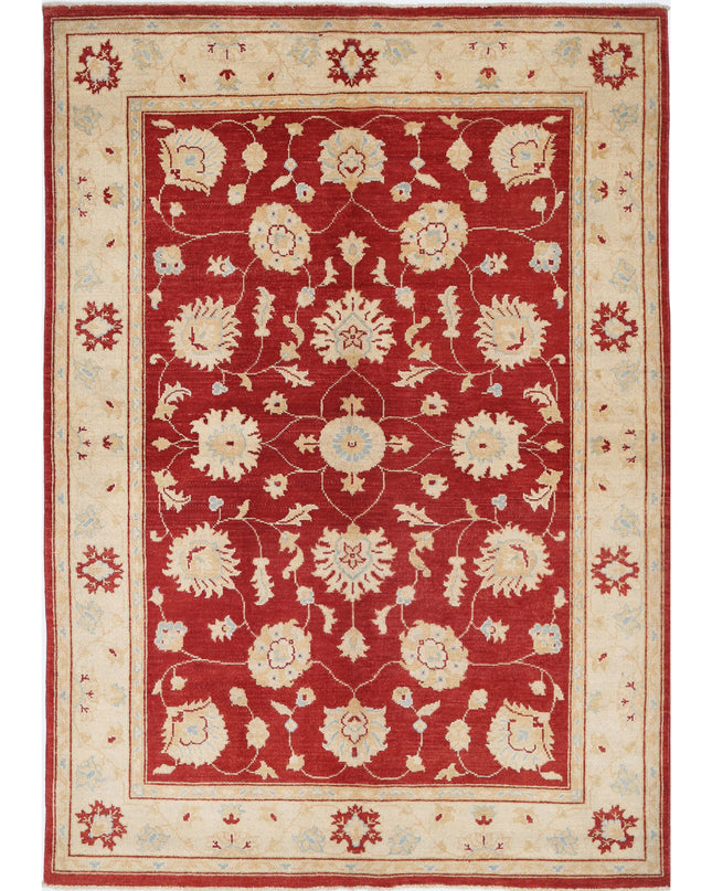 Ziegler 4' 11" X 7' 1" Hand Knotted Wool Rug 4' 11" X 7' 1" (150 X 216) / Red / Wool