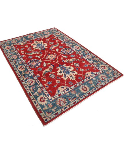 Ziegler 4' 9" X 6' 6" Hand Knotted Wool Rug 4' 9" X 6' 6" (145 X 198) / Red / Wool