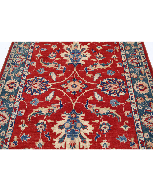 Ziegler 4' 9" X 6' 6" Hand Knotted Wool Rug 4' 9" X 6' 6" (145 X 198) / Red / Wool