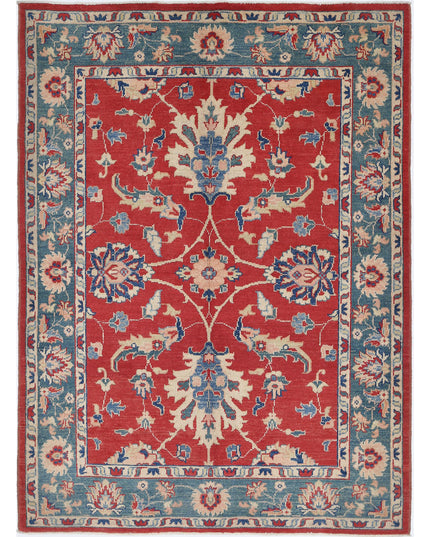 Ziegler 4' 9" X 6' 6" Hand Knotted Wool Rug 4' 9" X 6' 6" (145 X 198) / Red / Wool