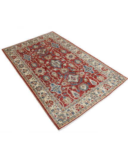 Ziegler 3' 10" X 5' 11" Hand Knotted Wool Rug 3' 10" X 5' 11" (117 X 180) / Red / Wool