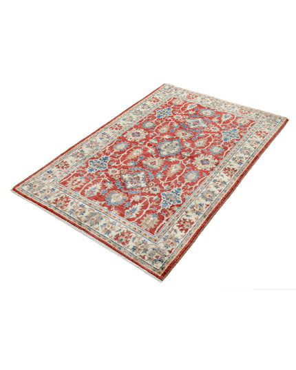 Ziegler 3' 10" X 5' 11" Hand Knotted Wool Rug 3' 10" X 5' 11" (117 X 180) / Red / Wool