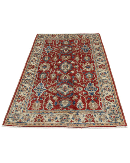 Ziegler 3' 10" X 5' 11" Hand Knotted Wool Rug 3' 10" X 5' 11" (117 X 180) / Red / Wool