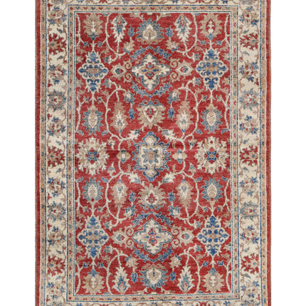 Ziegler 3' 10" X 5' 11" Hand Knotted Wool Rug 3' 10" X 5' 11" (117 X 180) / Red / Wool
