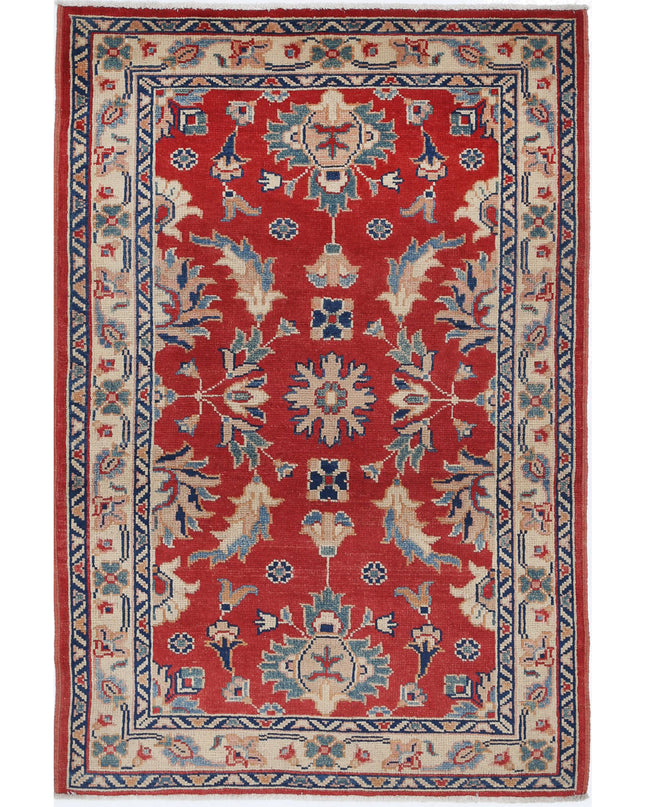 Ziegler 3' 1" X 4' 8" Hand Knotted Wool Rug 3' 1" X 4' 8" (94 X 142) / Red / Wool