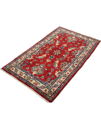 Ziegler 3' 1" X 5' 0" Hand Knotted Wool Rug 3' 1" X 5' 0" (94 X 152) / Red / Wool