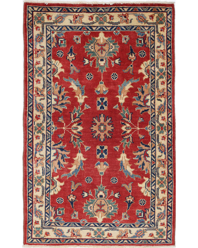Ziegler 3' 1" X 5' 0" Hand Knotted Wool Rug 3' 1" X 5' 0" (94 X 152) / Red / Wool