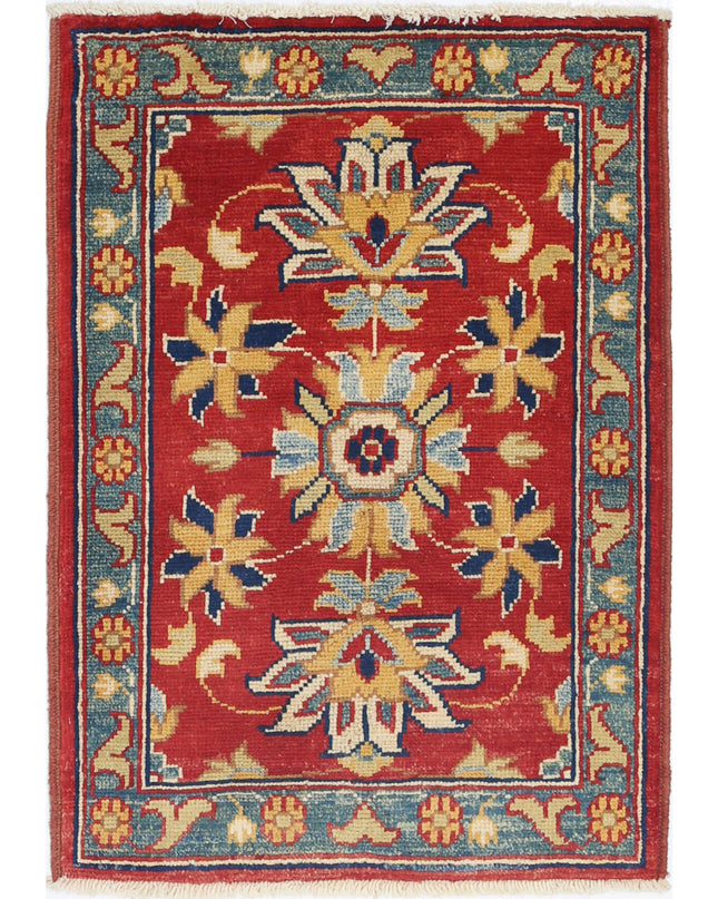 Ziegler 2' 0" X 2' 11" Hand Knotted Wool Rug 2' 0" X 2' 11" (61 X 89) / Red / Wool