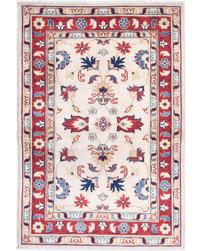 Ziegler 3' 0" X 4' 6" Hand Knotted Wool Rug 3' 0" X 4' 6" (91 X 137) / Beige / Wool