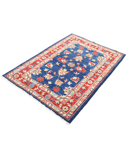 Ziegler 3' 2" X 4' 7" Hand Knotted Wool Rug 3' 2" X 4' 7" (97 X 140) / Blue / Wool