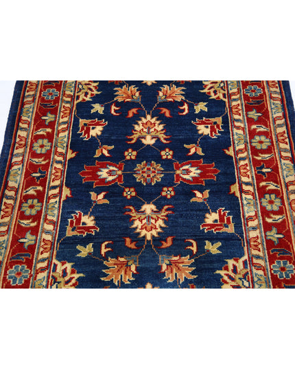 Ziegler 3' 2" X 4' 7" Hand Knotted Wool Rug 3' 2" X 4' 7" (97 X 140) / Blue / Wool
