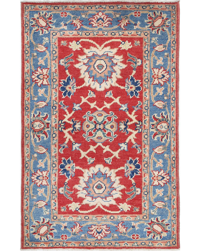 Ziegler 2' 9" X 4' 6" Hand Knotted Wool Rug 2' 9" X 4' 6" (84 X 137) / Red / Wool