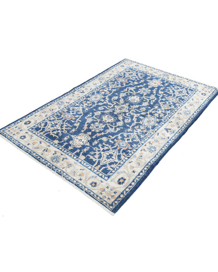 Ziegler 3' 11" X 5' 9" Hand Knotted Wool Rug 3' 11" X 5' 9" (119 X 175) / Blue / Wool